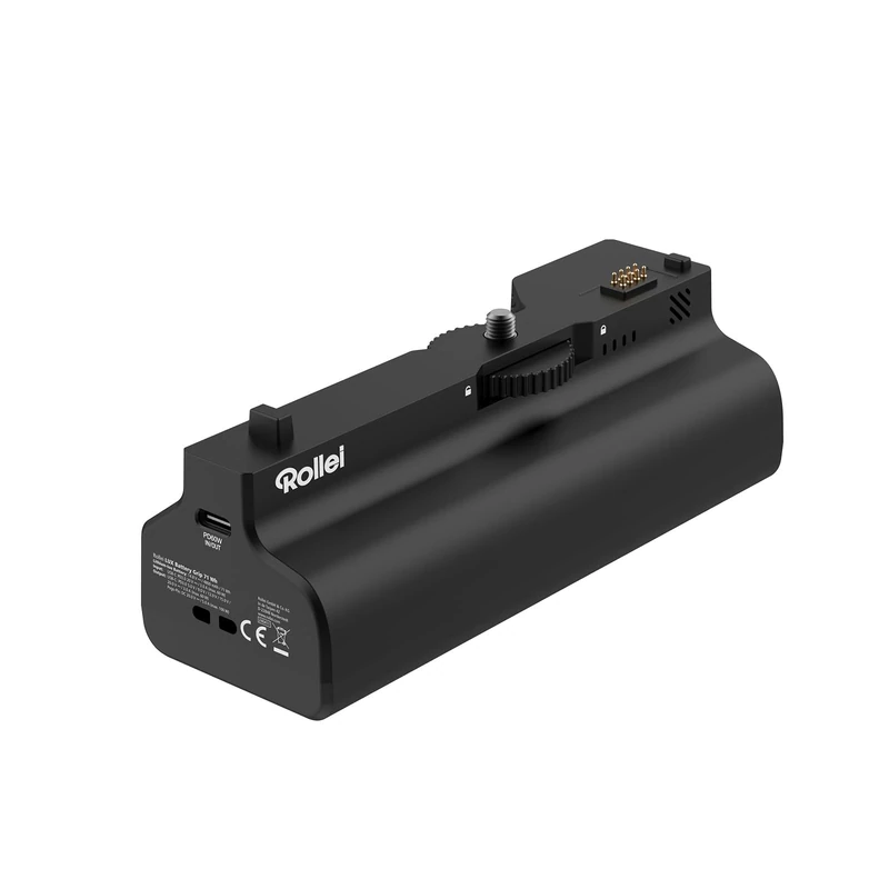 Rollei 71 WH Battery Grip for Lux 100 Bicolor/Lux 100 RGB/Lux 60, Powerful Battery 4800 mAh Ergonomic Design with Universal Thread 1/4 Inch