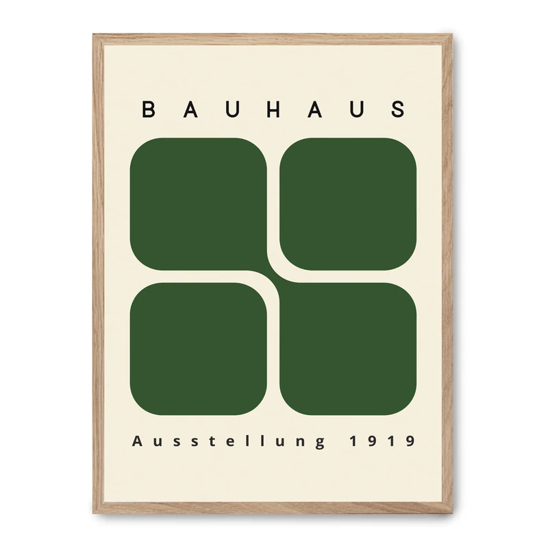 Cuadro Bauhaus Green Forms ii_FASE5