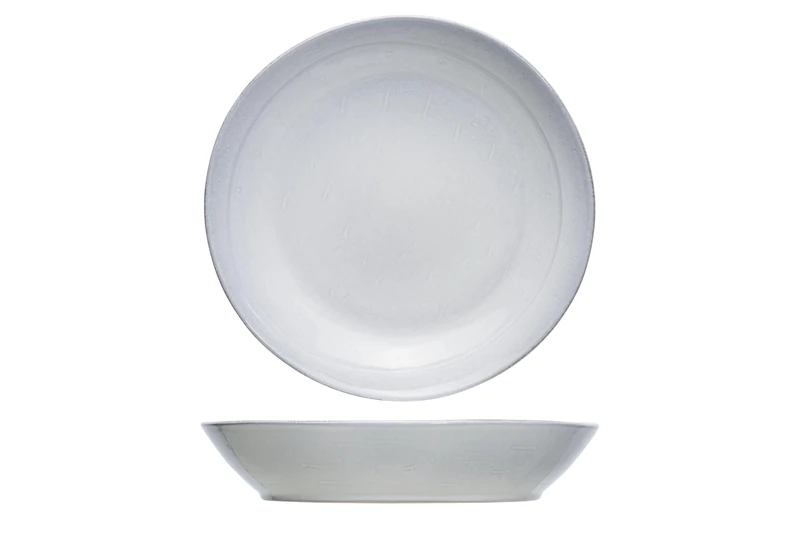 Cosy & Trendy Theodora Grey Set of 6 Stoneware Hollow Plates D22Cm - Image 1