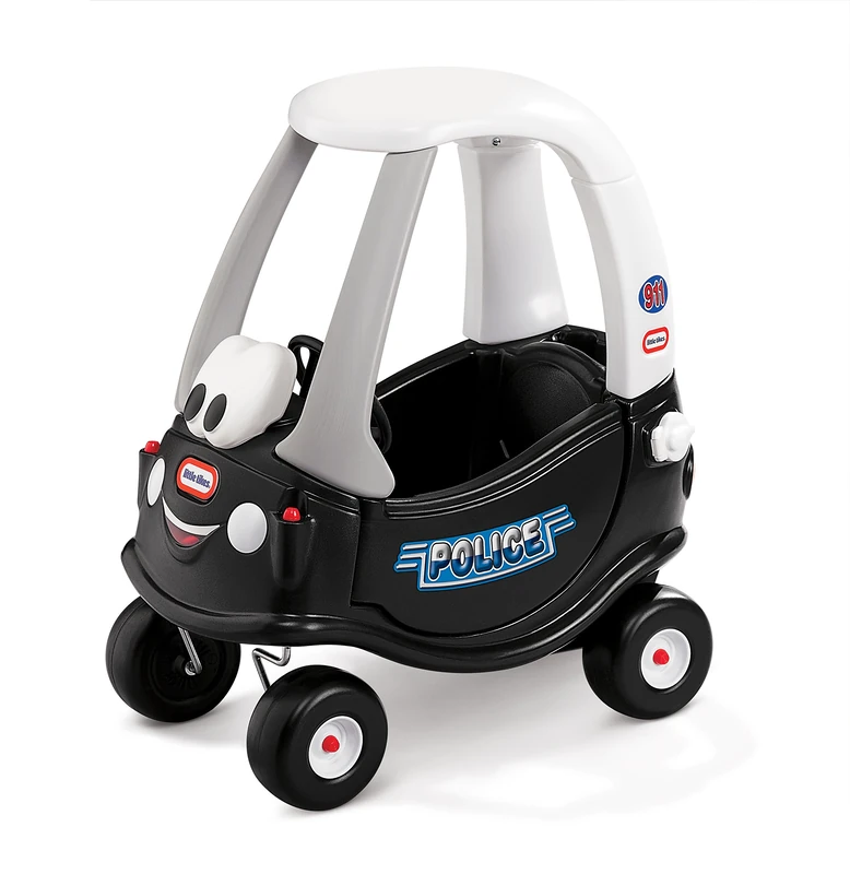 little tikes Patrol Police Car - Cozy Coupe Ride-On Buggy Toy for Toddlers, with Working Doors & Horn, Removable Floor, Encourages Creative Play, Suitable for Ages 18 Months to 5 Years
