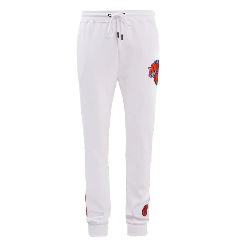 Pro Standard Mens NBA New York Knicks Classic Chenille Jogger White XL