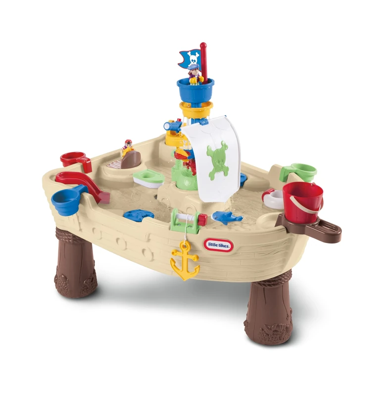 little tikes Anchors Away Pirate Ship - Water Play Table with Cannon, Spinner & Splashing Fun, Encourages Creative Play, Suitable for Ages 3 to 10 Years
