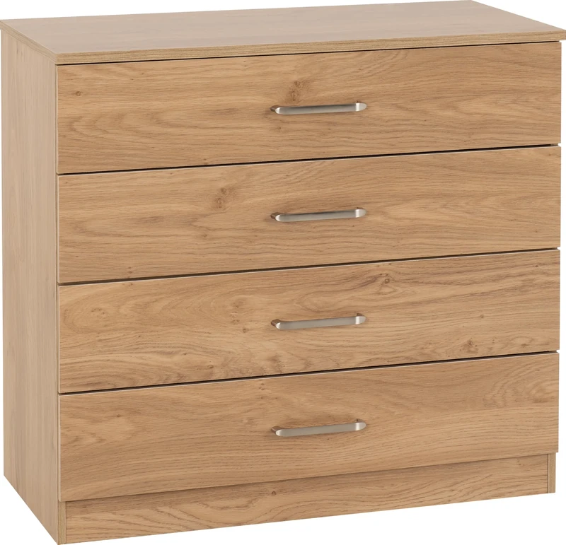Seconique Dakota 4 Drawer Chest in Oak Effect