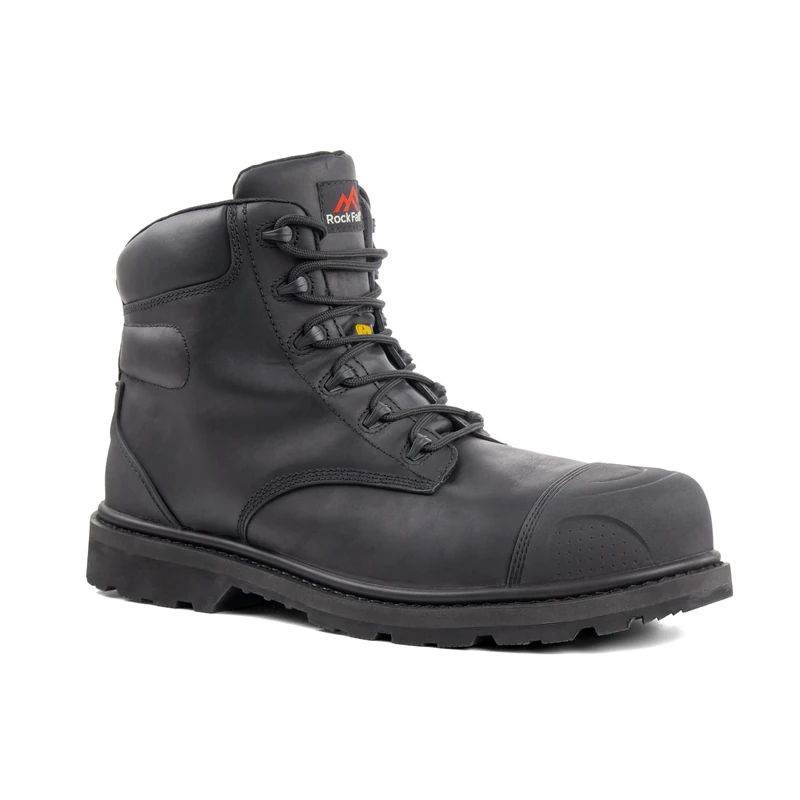 ROCK FALL Men's Talos Construction Boot, Black, 18 UK