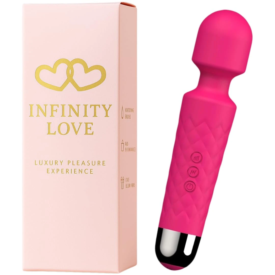 Wand Vibrator Powerful Personal Wand Massager for Women Clitoris Stimulation Adult Sex Toy for Men G Spot Stimulation Dildo Vibrator 20 Vibration Modes & 8 Speeds vibabrator for women for her Pleasure