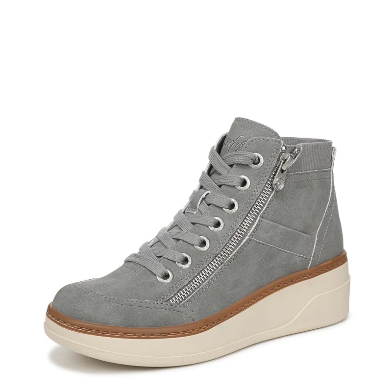 Blowfish Women's Camden Lace-Up Wedge Trainers, Grey, Medium Fit, UK 7