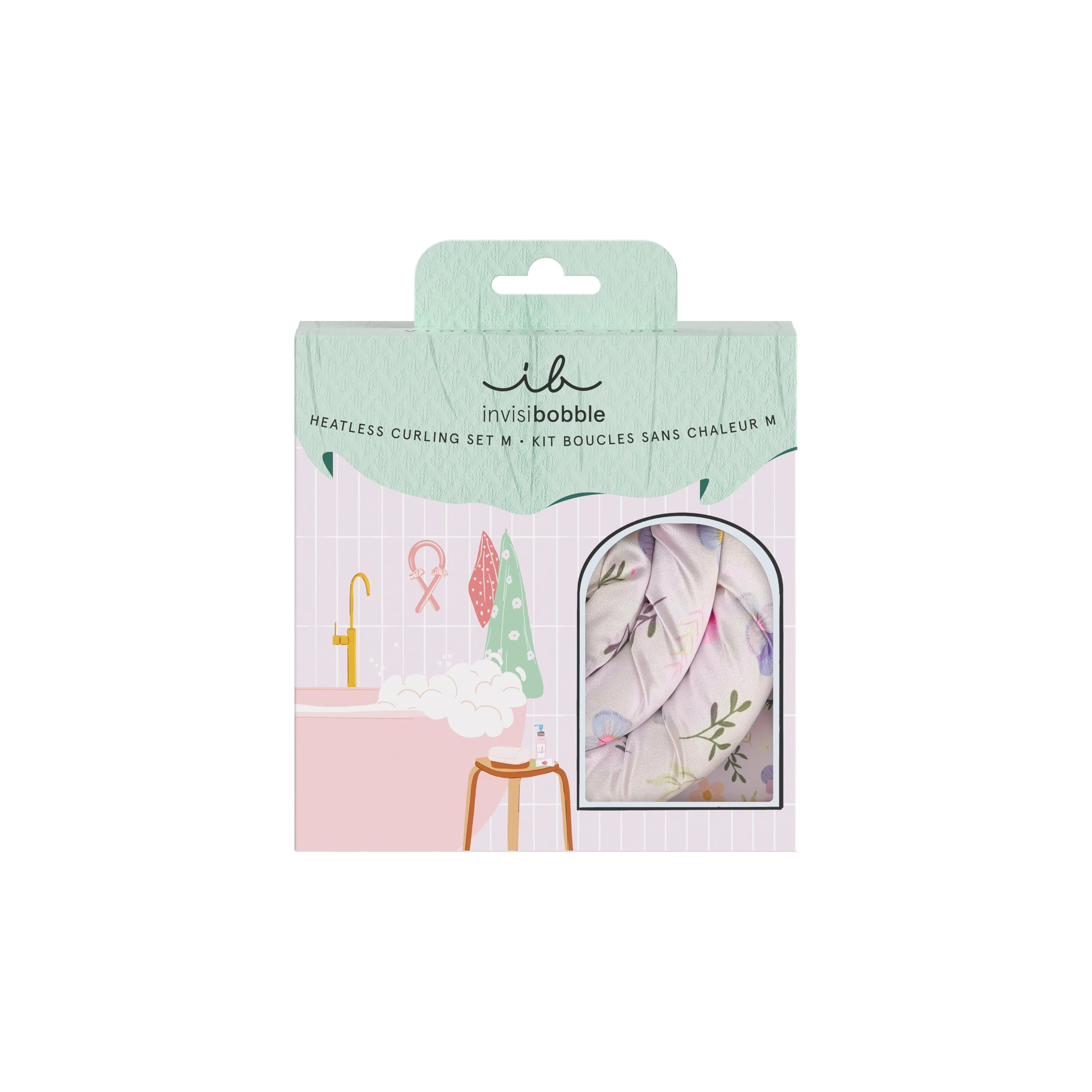 invisibobble Oasis Violet Spa Curler (4 Pieces) - Overnight Curls Set for Natural Curls without Heat - Curls Set for Children & Adults - Gentle Styling for Gentle Natural Curls