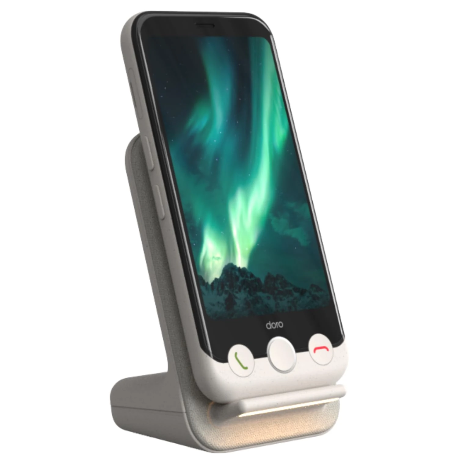 Doro - Aurora A10 Phone - Senior Smartphone - Easy to Use - Assistance Button with GPS Location - Hearing Aid Compatible - Wireless Charging Stand Included - Bone