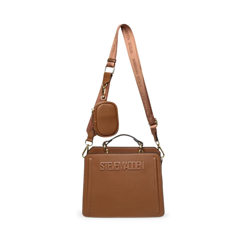 Steve Madden Women's Bevelyn Convertible Crossbody Bag, Nutshell, One Size