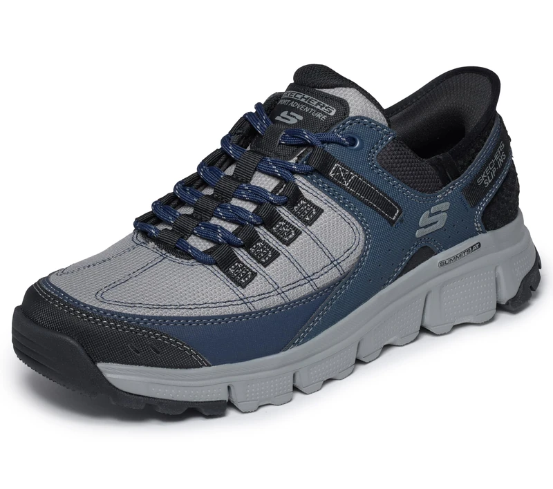 Skechers Men's Summits Slip-On Trainers, Grey Navy, 40 EU Weit