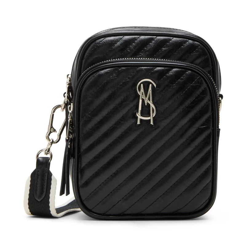 Steve Madden Women's Drakeeq Quilted Crossbody, Black, One Size