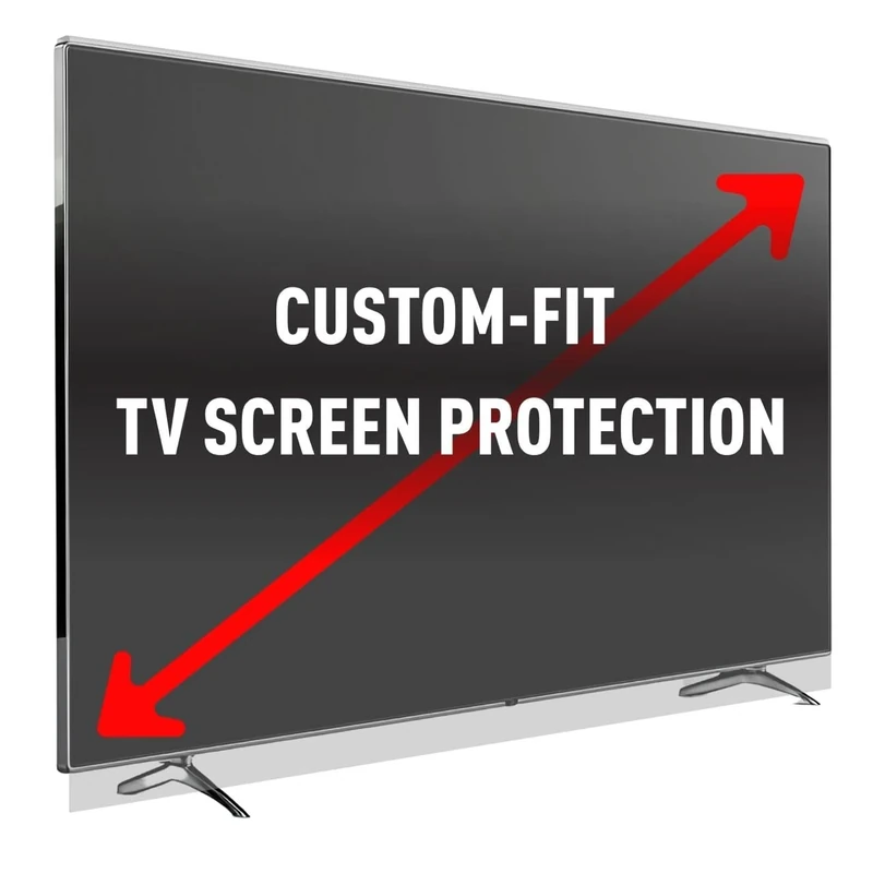 TV Guard Custom Size TV Screen Protector – Compatible with All Brands & Models | Scratch-Resistant | Sizes 24"–120" | For LCD, OLED, LED, QLED 4K TVs | Easy Installation