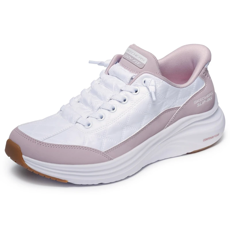 Skechers Women's Slip-In Contour Foam Trainers - Cozy Fit Trainers, Lavender, 6 UK Wide