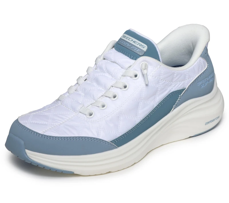 Skechers Women's Contour Foam Trainer, White, 3 UK