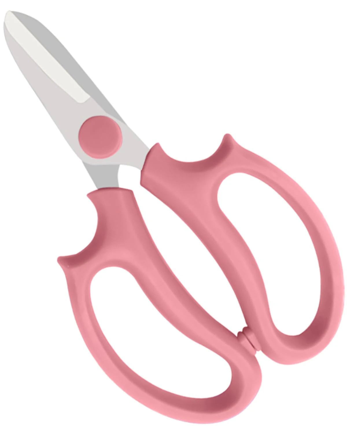 BINCKIN Flower Scissors - Stainless Steel Pruning Scissor, Garden Plant Floral Scissors for Fresh Flowers Stems, Florist Snip (Blue, Green, Pink, Violet) (1 Pcs Pink)