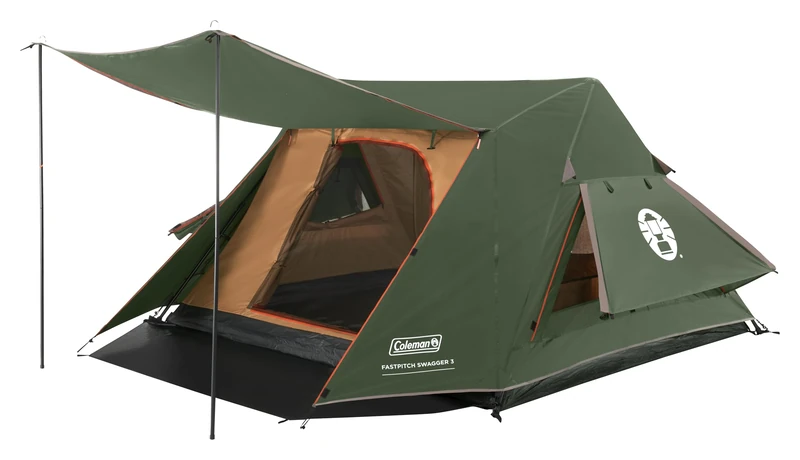 Coleman FastPitch Swagger 3 Tent | Compact 3 Man Cabin Tent | 3 Person Camping Tent | Quick 2 Minutes Setup | Festival and Camping Tent | 3000 mm Waterproof | Sewn-in Groundsheet
