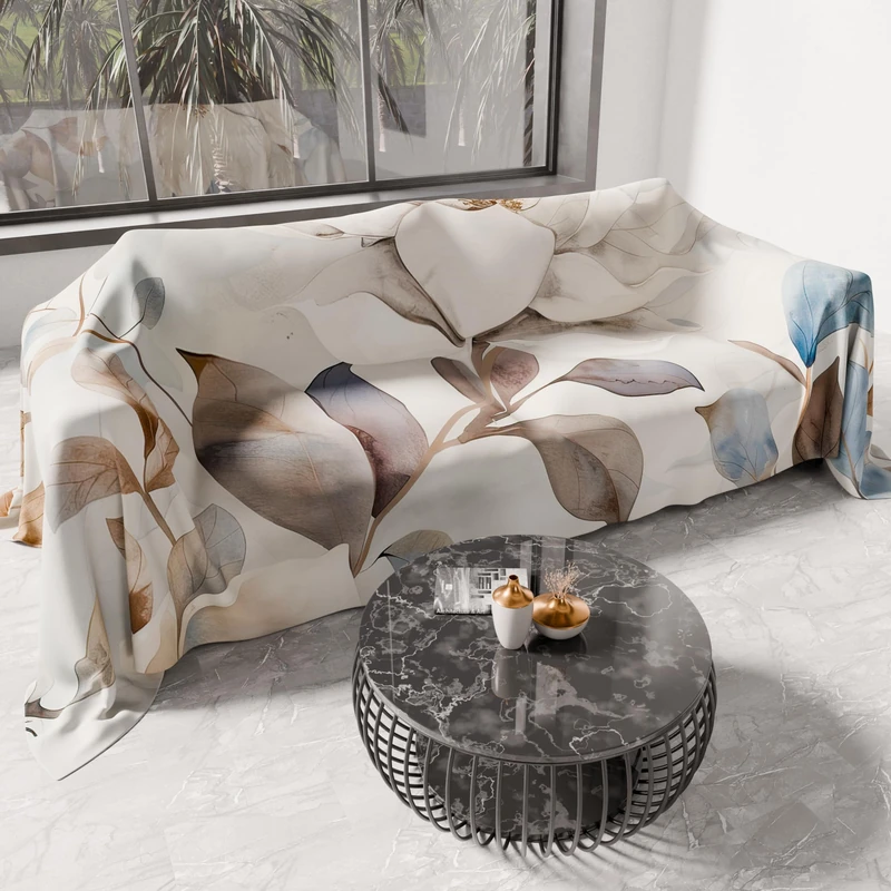 PETTI Artigiani Italiani - Spring-Summer Double Bed Bedspread Lightweight Blanket Double Bed Linen Floral 16 100% Made in Italy