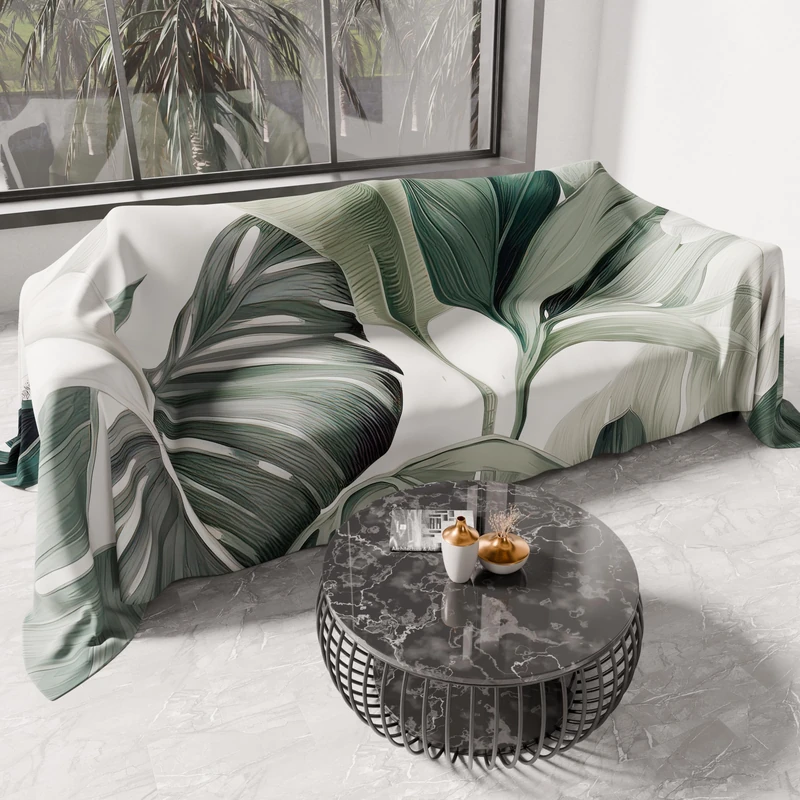 PETTI Artigiani Italiani - Spring-Summer Double Bed Bedspread Lightweight Blanket Queen Size Bed Linen Floral 4 100% Made in Italy