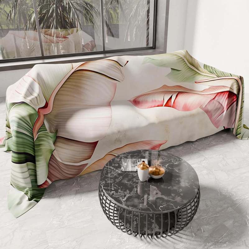 PETTI Artigiani Italiani - Spring Summer Double Bedspread Lightweight Double Bed Sheet 191 Floral 100% Made in Italy