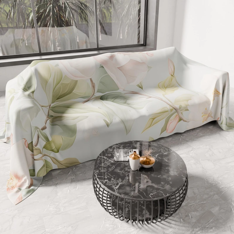 PETTI Artigiani Italiani - Spring-Summer Double Bed Bedspread Lightweight Blanket Double Bed Linen Floral 172 100% Made in Italy