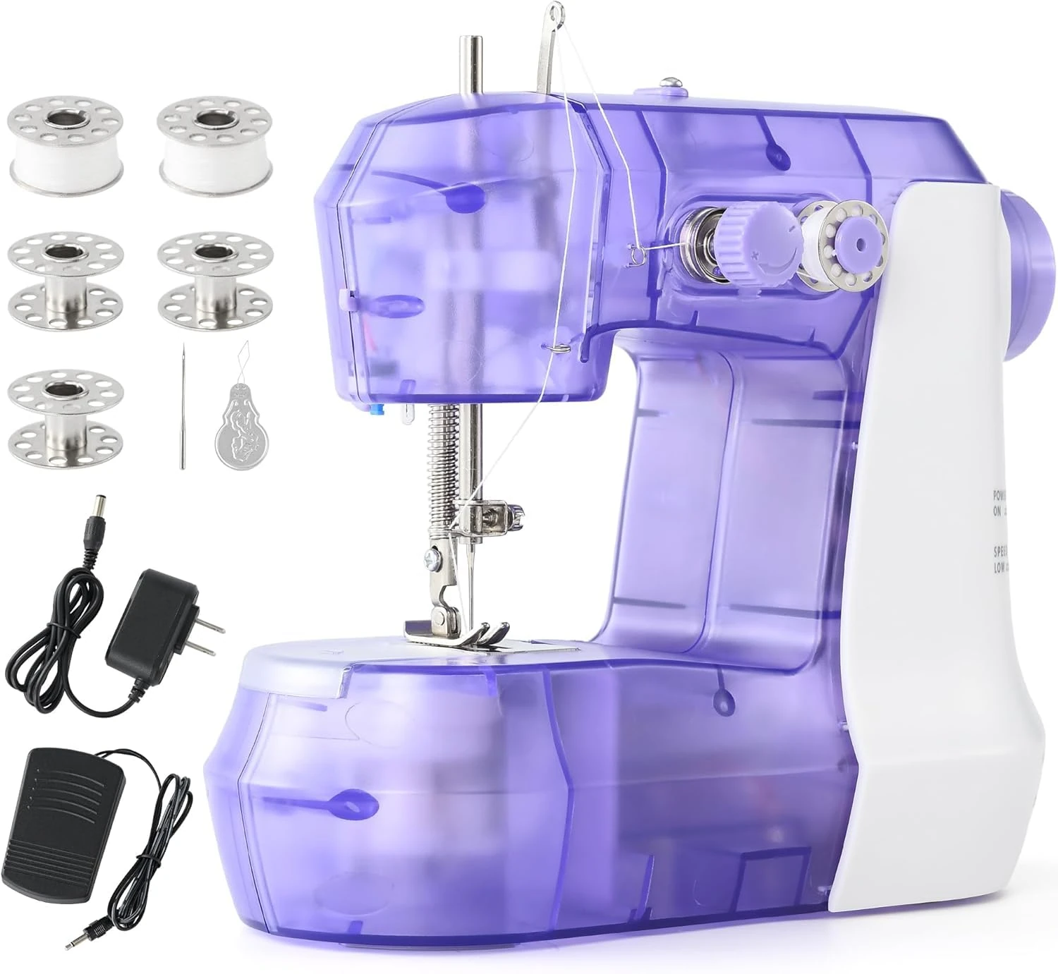Sewing Machine for Beginners, Mini Handheld with Upgraded, Portable Sewing Machine for Travel, Home, School, Purple
