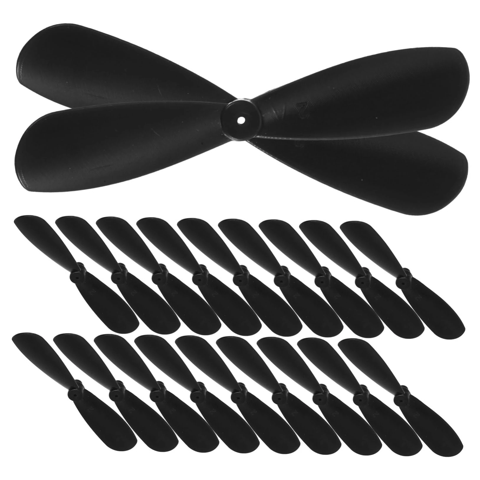 BESPORTBLE 10 Pairs 2-Vane Plastic Rc Plane Propellers 1.8 Inch 0.75Mm Shaft Replacement Blades for Remote Control Toy Airplanes and Drones