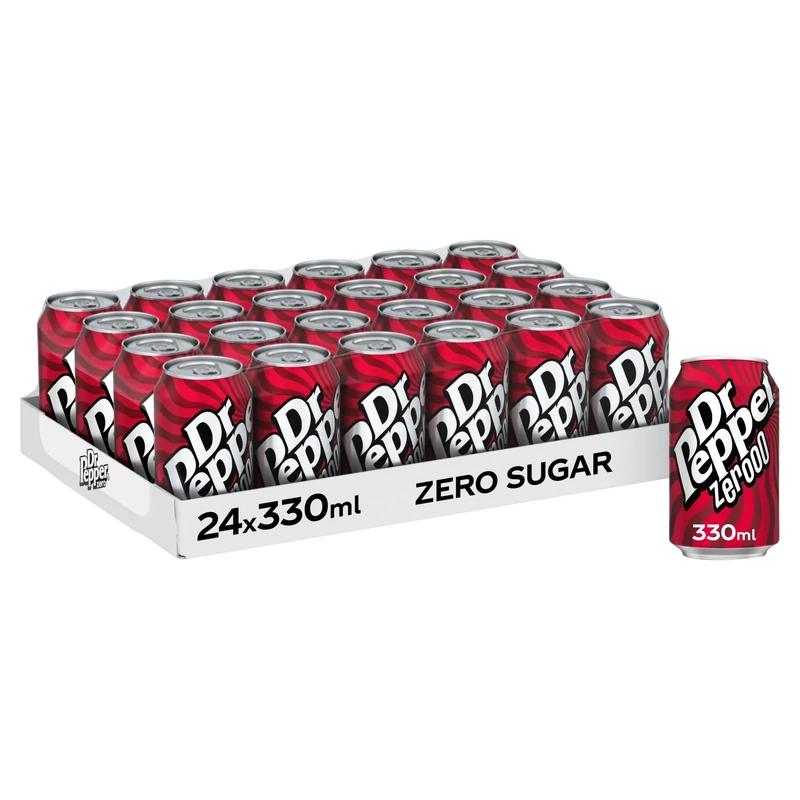 Dr Pepper Can Zero 330 ml (Pack of 24)