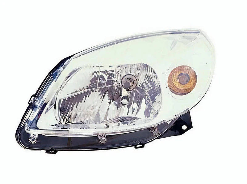PROPOSTEONLINE Headlamp made for Dacia Sandero 2008 Left Halogen Pred. Electric Reg. with Arrow Chromed Parable 8200733878