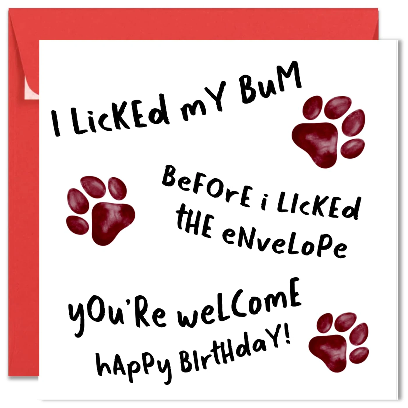 Printperfect - Funny Birthday Card From The Dog Amusing Birthday Card For Dog Owner - “Fur Baby Gift For Dog Mum, Dad, Wife, Husband, Girlfriend, Boyfriend - Hilarious Card For Dog Parents