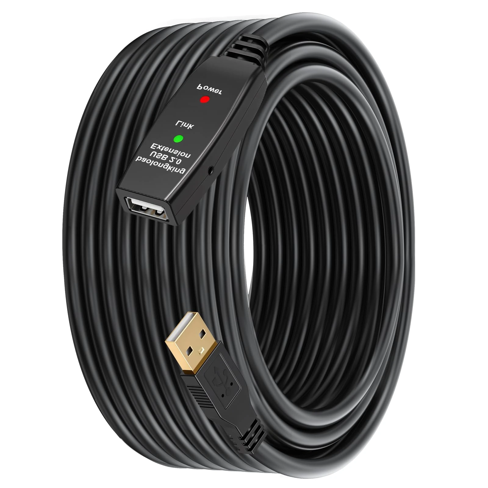 baolongking High Speed USB 2.0 Active Repeater Extension Cable - Type A Male to Female Extra Long Signal Booster for Keyboard, Mouse, Flash Drive With Fast Data Transfer (10M)