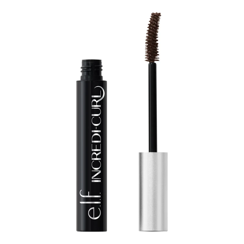 e.l.f. Incredi-Curl Mascara, Volumising Mascara For A Bold, Lasting, Lifted Curl, Smudge-Resistant Formula, Vegan & Cruelty-Free, Dark Brown