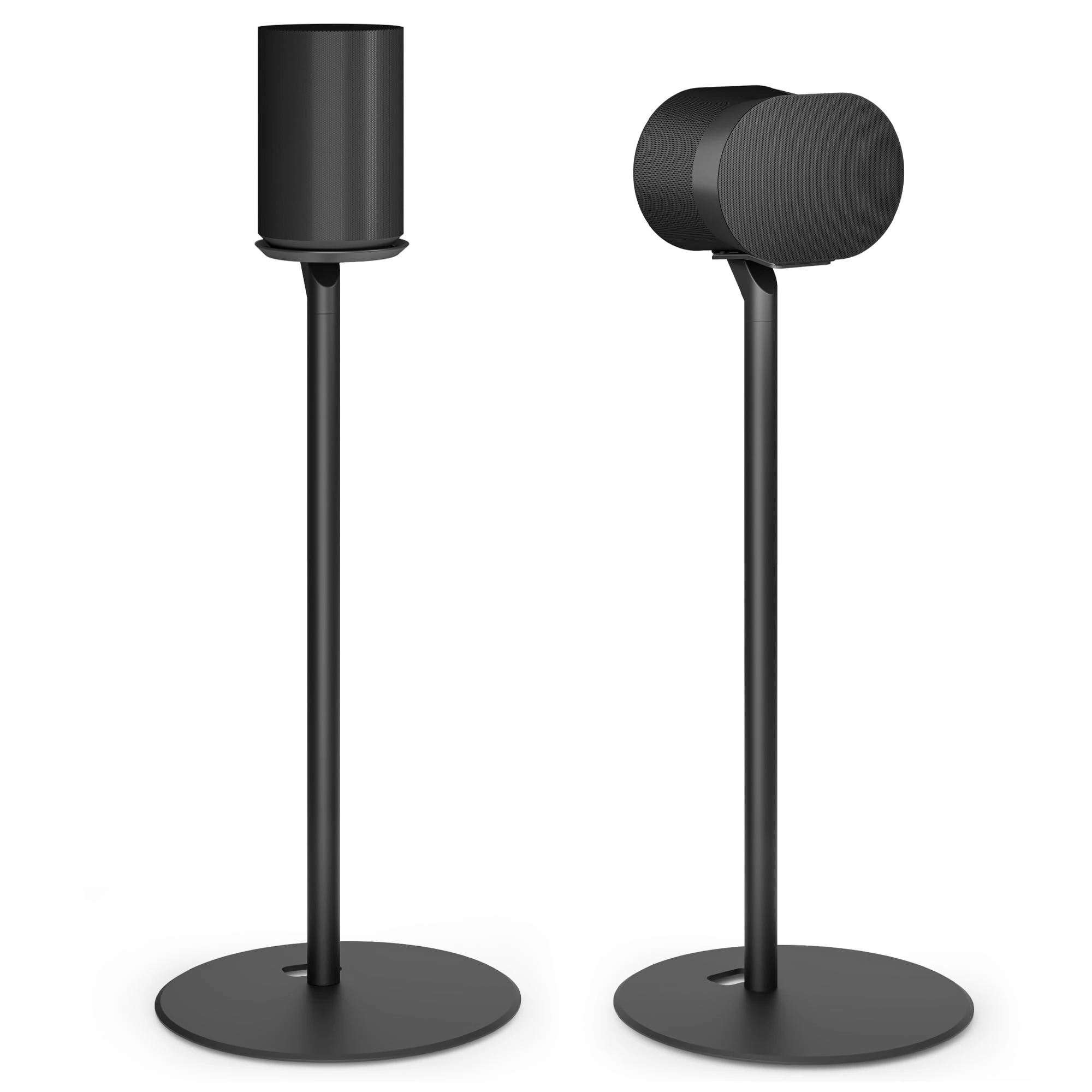Pegzone Speaker Stands Pair Compatible with Sonos Era 100 and Era 300, 22 LBS Capacity,28.1" Fixed Height,Metal Base, Bookshelf Speaker Stands for Sonos Era Speakers, 1 Pair, Black