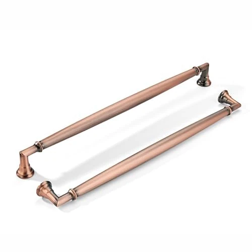 khtumeware 10 Pack 10 Inch(256mm) Brushed Antique Copper Cabinet Pulls Heavy Duty Soild Cabinet Handles Kitchen Cabinet Hardware for Cupboard Drawer Handles Dresser Pulls