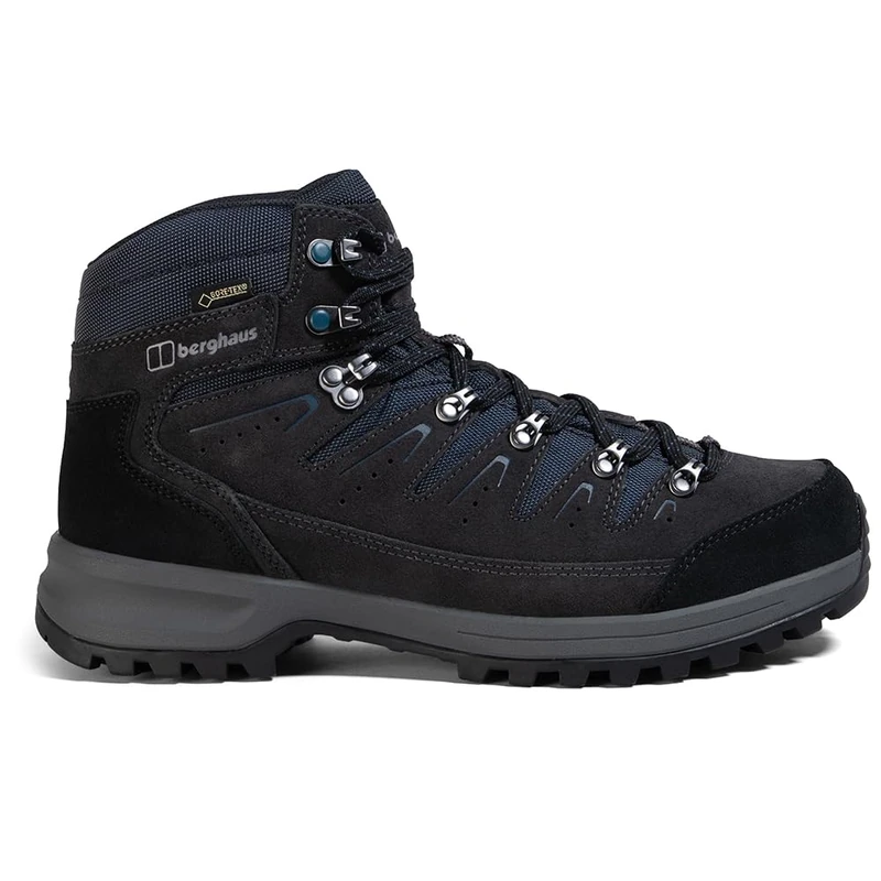 Berghaus Men's Explorer Trek GTX 2.0 Shoes, Dark Grey/Blue, 8.5 UK