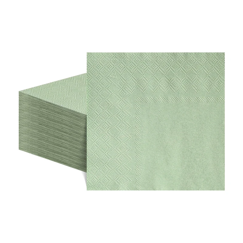 60 Pcs Sage Green Napkins 25 x 25cm, 2 Ply Green Cocktail Napkins Disposable Party Paper Serviettes for Wedding Birthday Baby Shower Bridal Shower
