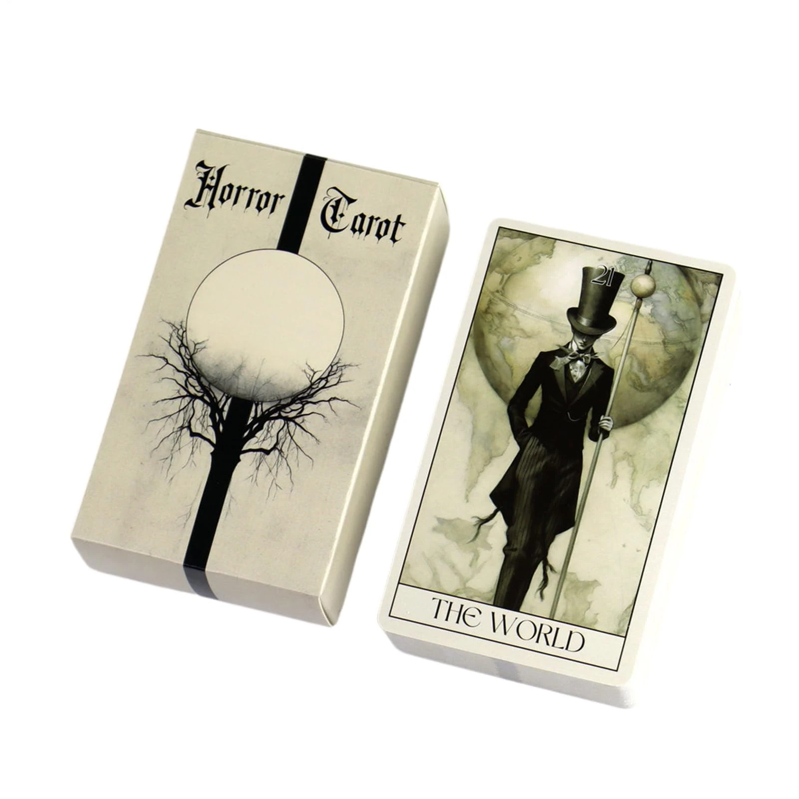 Gothic Tarot Cards, Dark Tarot Oracle Deck, 4.06x2.36 Inches Divination Accessories, Mystical Tabletop Game Set for Family Gatherings, Parties and Spiritual Readings