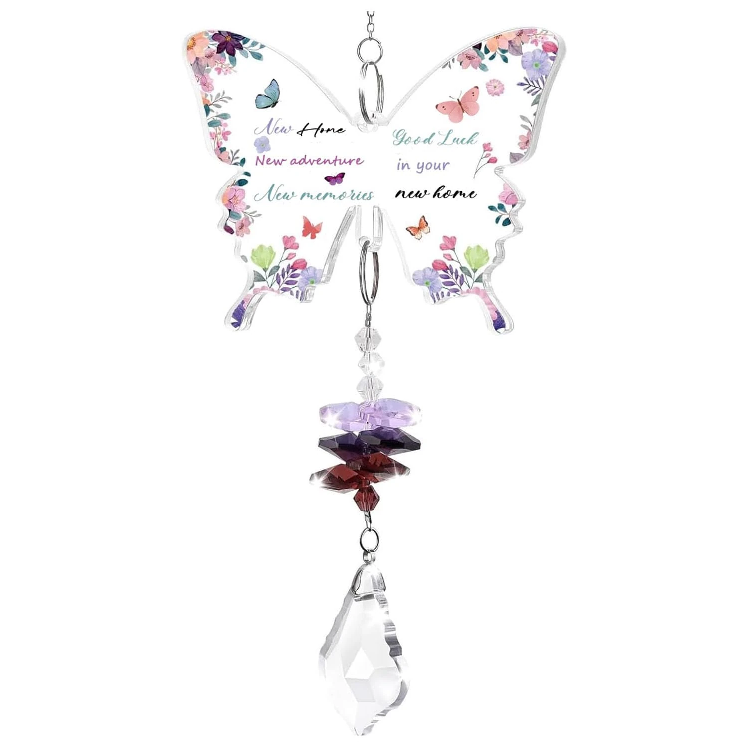 Butterfly New Home Ornaments Garden Sun Catchers, Crystal Suncatcher Gifts New Home Gifts