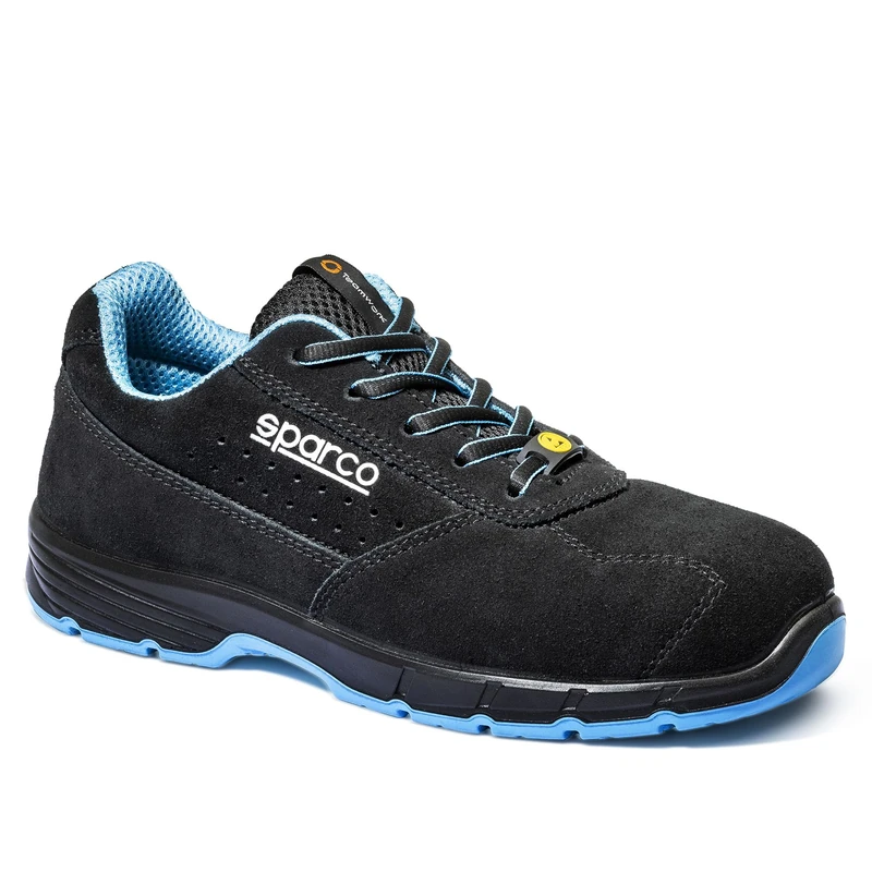 Sparco Horizon Moreno, Unisex Adult Safety Shoes, Black Sky Blue, 7 UK