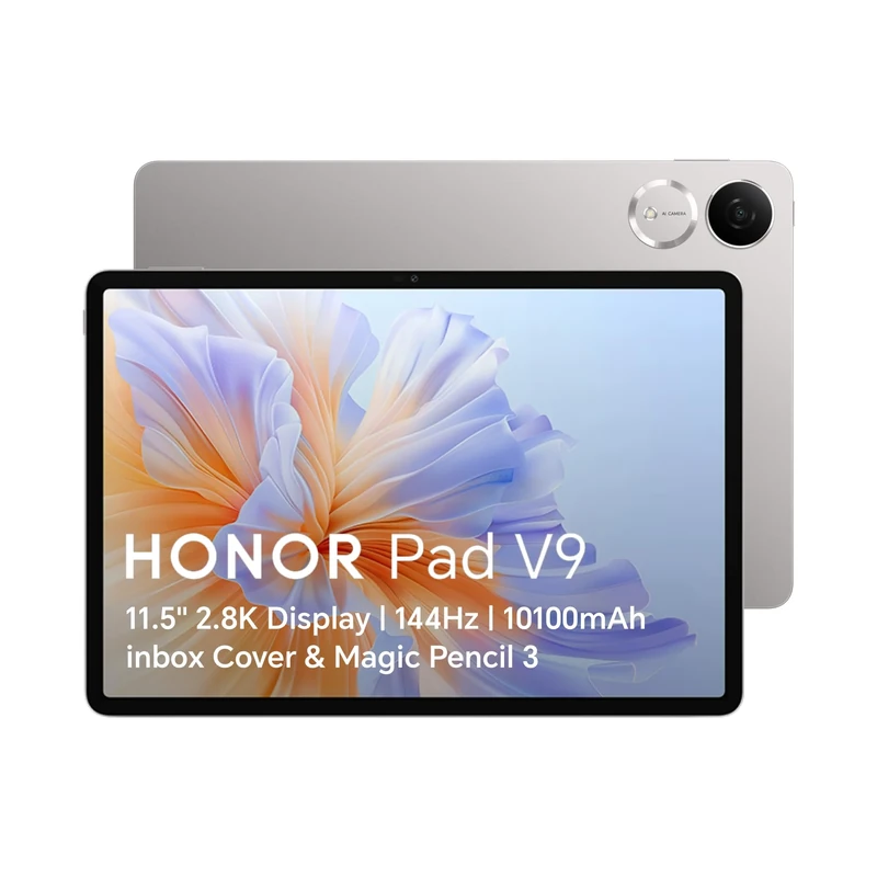 HONOR Pad V9, 2.8K 144Hz Eye Comfort Display,10100mAh Battery, 256GB Storage Wi-Fi Tablet Gray Bundle with inbox Flip cover Magic Pencil 3 - Image 1