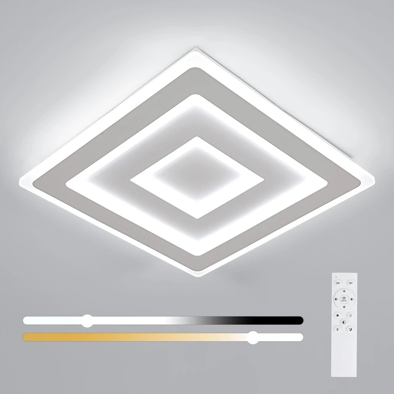 Osairous 52W LED Ceiling Light - Dimmable Square Lamp