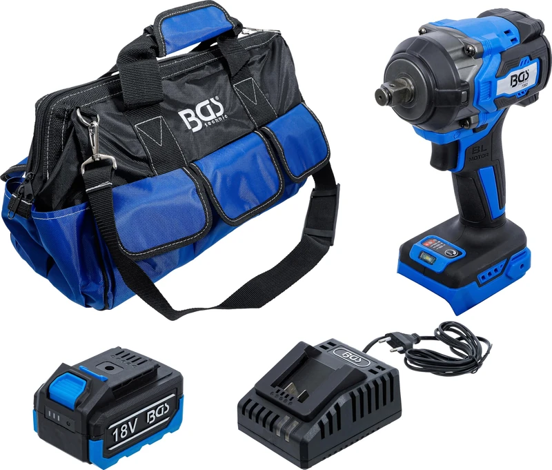 BGS 7390 | Cordless Impact Wrench Set | brushless | 550 Nm | 18 V | with Rechargeable Battery and Quick Charger