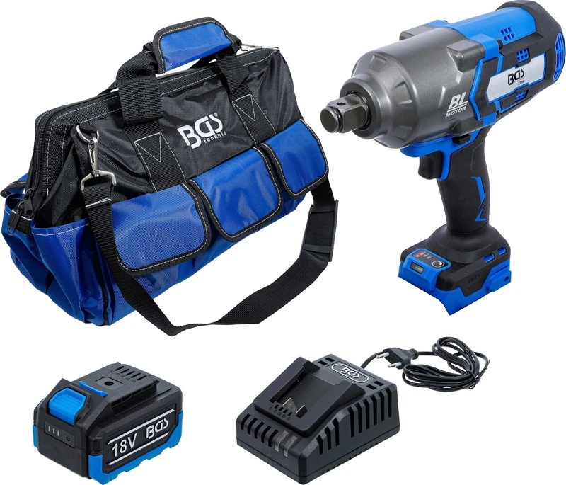 BGS 7391 | Cordless Impact Wrench Set | brushless | 1200 Nm | 18 V | with Rechargeable Battery and Quick Charger