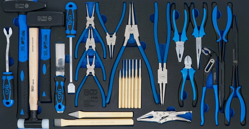 BGS 4793 | Tool Tray XL: Hammer, Pliers and Chisel Set | 28 pcs.