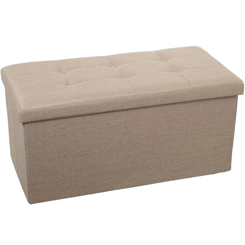 AlexandreHouse Polyester PLEGABLE PUF BEIGE A LMACENAJE - Image 1