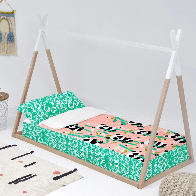 Panda Garden Saco nórdico 105x200 cm (Cama 105) Sin relleno - Image 1