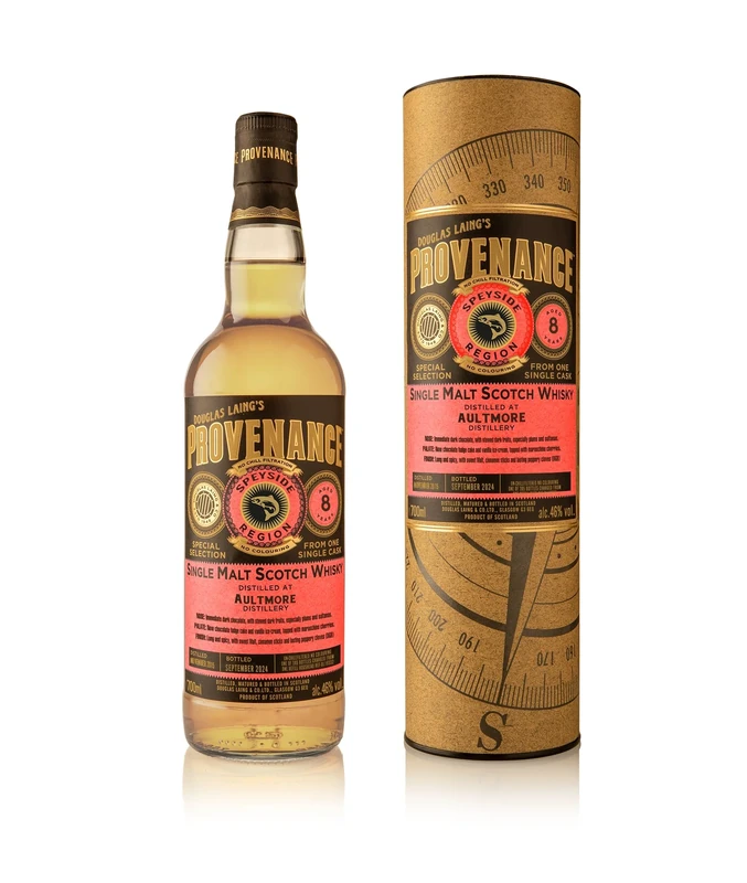 PROVENANCE, AULTMORE, 2015, 8 YEARS OLD, 70CL, 46% ALC./VOL. UK