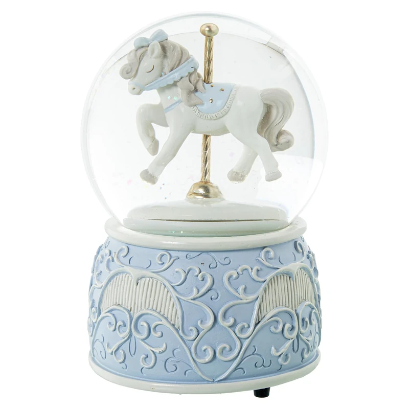 Thiovivo CABALLO Nyeve Ball with Azul Music Resin Figure
