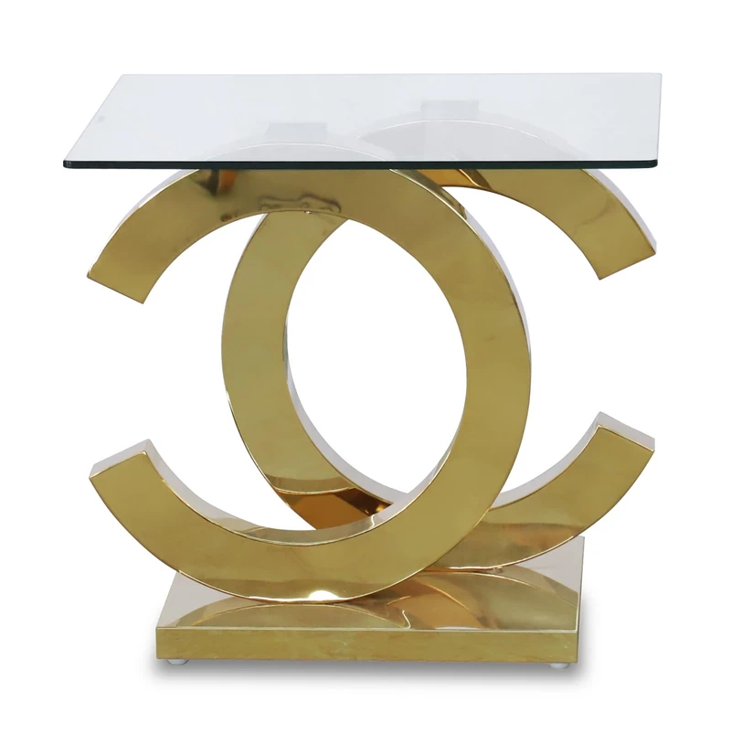 Mesa Auxiliar Crystal Maple Or Or Brillo +91187+91188