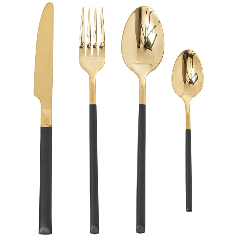 Set of 24 Cubiertos Stainless Steel BLE Dorado (Noah) - Image 1