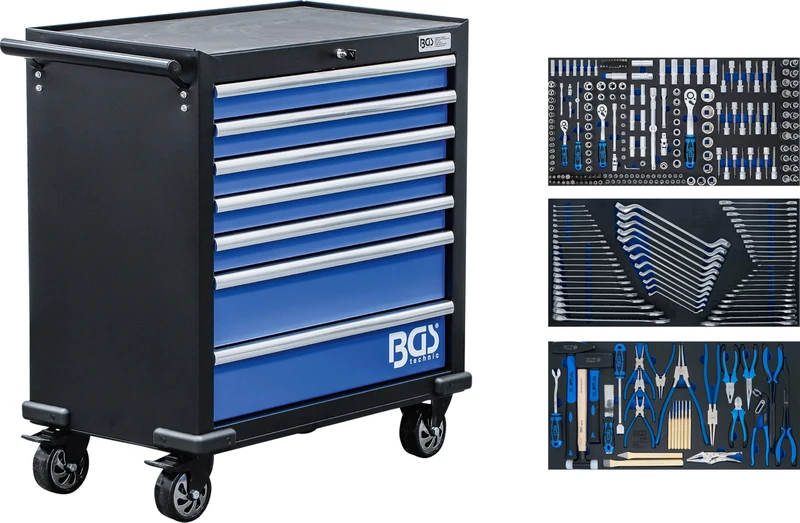 BGS 6063 | Workshop Trolley XL | 7 Drawers | with 301 Tools